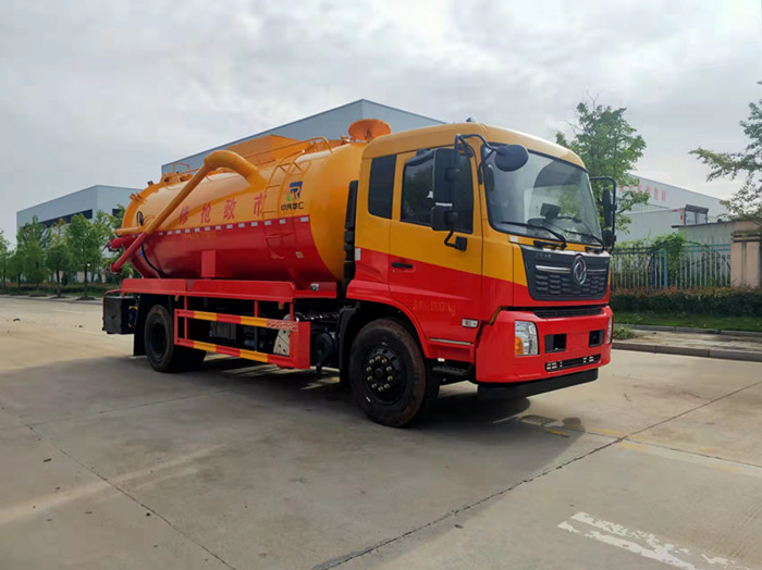 國六東風天錦15方清洗吸污車一體罐